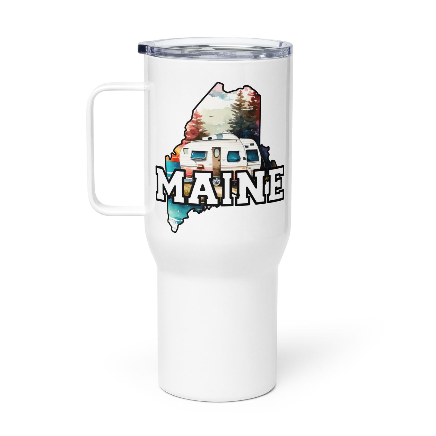 Camp MAINE Travel mug with a handle